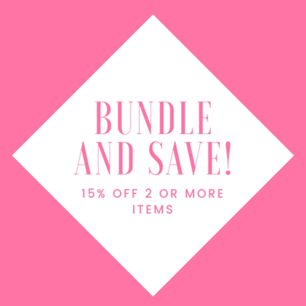 Bundle discount of 15% on 2 or more items!